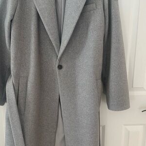 ALO Yoga Men's Classic Gray Trench Coat